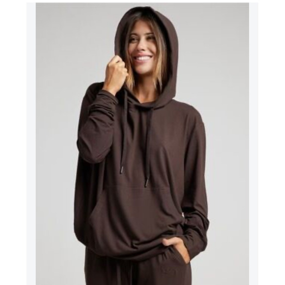 Comfrt Signature Hoodie XL Chocolate Brown Pullover Sweatshirt Women Long Sleeve